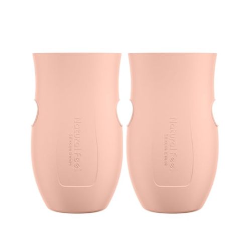 Gulicola Glass Baby Bottle Silicone Sleeves, Pink, 8 oz - 2pks