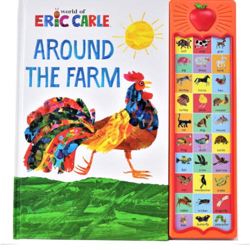 World of Eric Carle, Around the Farm 30-Button Animal Sound Book - Great for First Words - PI Kids
