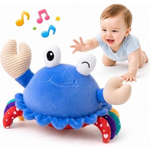Crawling Crab Baby Toy, Interactive Toy for Infants & Toddlers 12+ Months