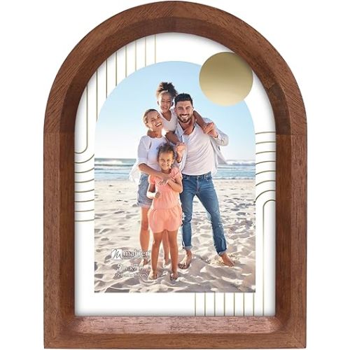 Malden International Designs 5x7 Mango Wood Arch Picture Frame