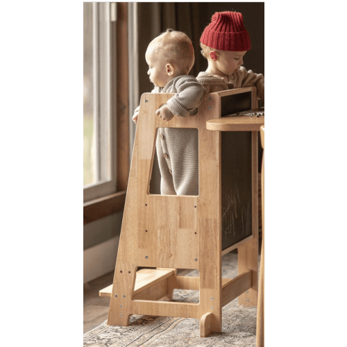 HARPPA Nordo | Safe & Stable Montessori Toddler Kitchen Wooden Tower - Perfect for Cooking & Learning, Counter Helper, Kitchen Tower, Gift for 2 Year Old