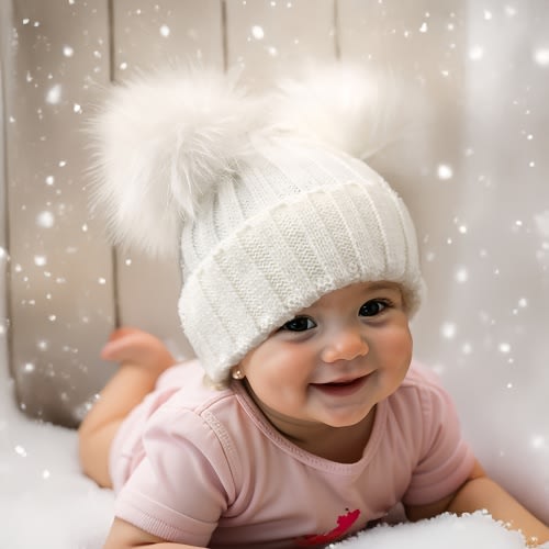 1pc baby winter hat 0 3 months brimless knit beanie double - Temu