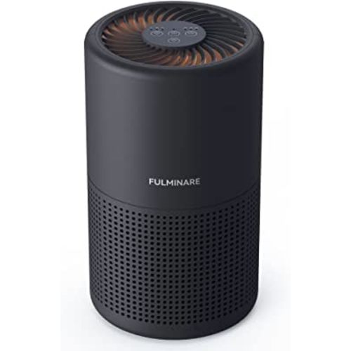 Air Purifiers for Bedroom, FULMINARE H13 True HEPA Air Filter, Quiet Air Cleaner With Night Light, Portable Small Air Purifier for Home, Office, Living Room Black