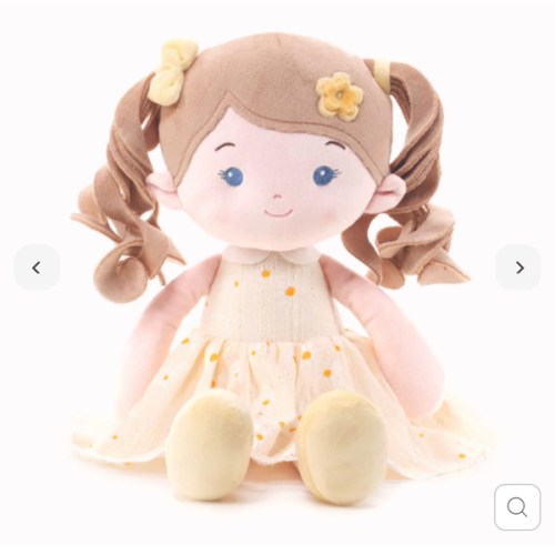 Leyadoll Personalized Baby Doll Gifts Plush Curly Girl Toys with Love 16" Pink – Leya Doll