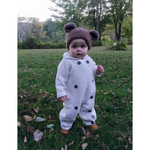 Crocheted  Bear Hat,  Fuzzy Bear Hat, Baby Photo Props,Kids Warm Hats, Animal Hats,Baby Hats, Kids'& Baby Fashion,Mommy and me Hats