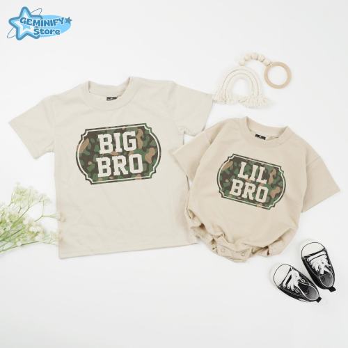 Big Bro Little Bro Camo Matching Shirt, Big Brother Toddler, Little Bro Bodysuit, Matching Brother Shirt, Camouflage Sibling Matching Shirt