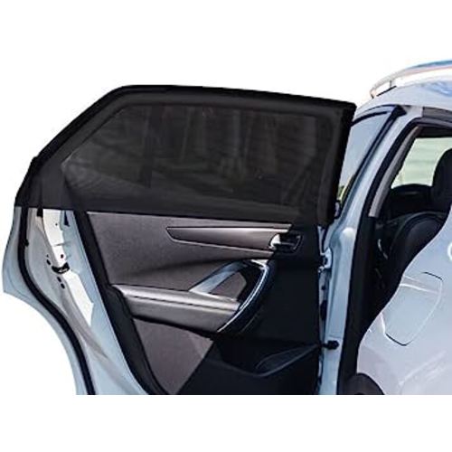 2Pack Car Window Sunshades Rear Side Window up to 43", Breathable Mesh Window Cover for Car, Side Window Screen for Car Camping Trip, Fit for Most Cars Truck SUVs
