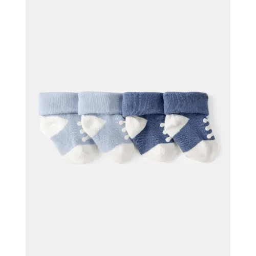 Baby Boy 2-Pack Sneaker Booties, Newborn