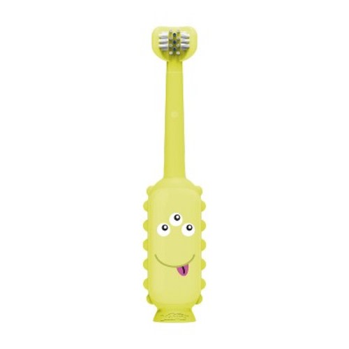 Dr. Brown's Tooth Scrubber Triple Sided Training Toddler Toothbrush - Green