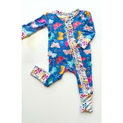 Korrie Ruffle Convertible Footie, 6-9M
