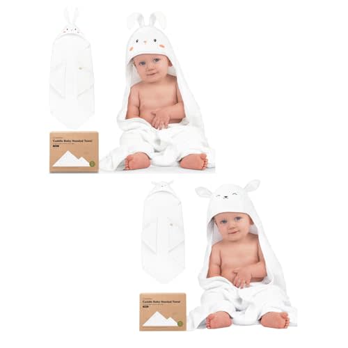 KeaBabies Hooded Baby Towel for Newborn - Large Baby Bath Towels with Hood for Boys, Girls, Toddler, Extra Absorbent & Soft Newborn Bath Essentials