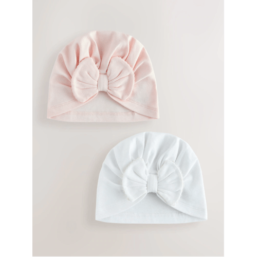 Buy Pink/White Baby Turbans 2 Pack (0-18mths) from Next USA