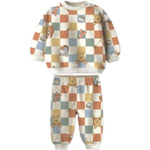 Disney Winnie the Pooh Baby Boys' Allover Print Pullover and Joggers Outfit Winnie Pooh Plaid 12 Months