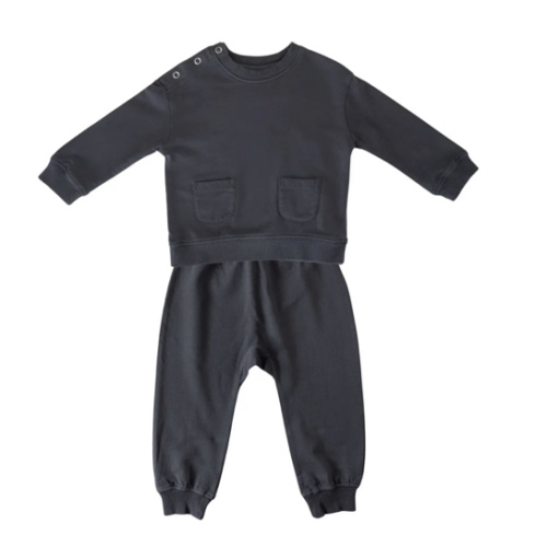 French Terry Matching Set - Ink Blue - 3-6M