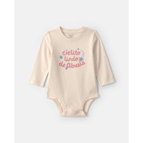 Baby Girl 'Cielito Lindo De Abuela' Long-Sleeve Graphic Bodysuit - Cream | Carter's