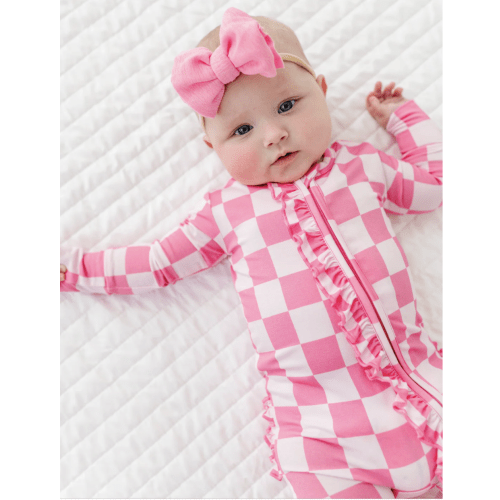 Bubblegum Check Ruffle Convertible Romper