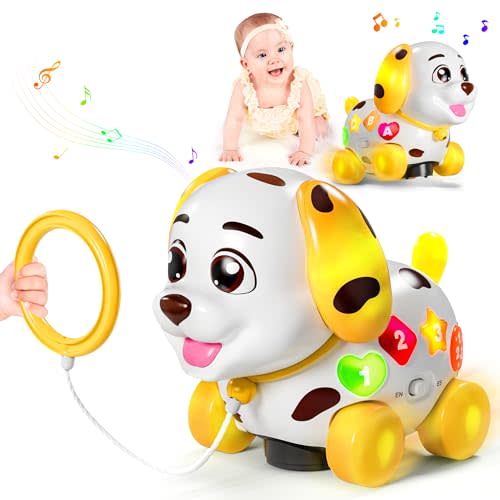 Toys for 1 Year Old Girl Gifts, Musical Baby Toys 6-12-18 Months, Bilingual Learning Toy for 1 Year Old, 1st Birthday Girl Boy Gift Presents, Music Toddlers Puppy for Infants 7 8 9 Months