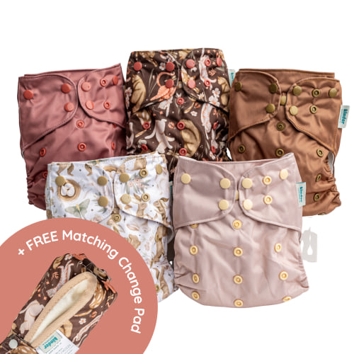 Purrfect Pals Value Bundles + Free Matching Change Mat – Kinder Cloth Diaper Co.