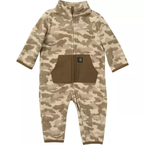 Baby Carhartt Zip-Front Fleece Camo Long Sleeve Coverall
