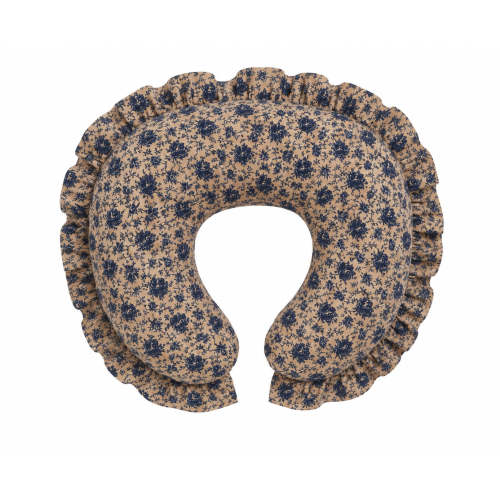 Little Mae & Co Ruffle Nursing Pillow Cover Blue Floral On Tan – EasyTot