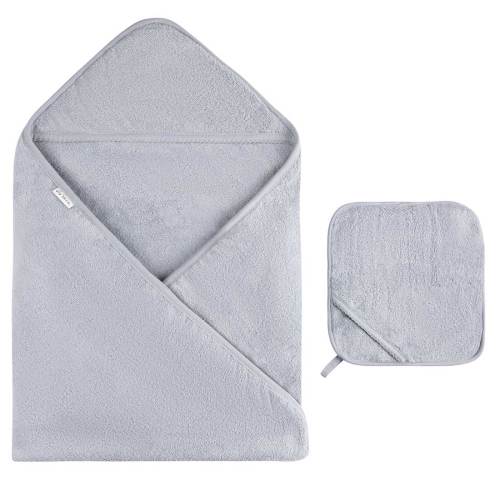 Misty Blue Hooded Towel & Washcloth – Ely's & Co.