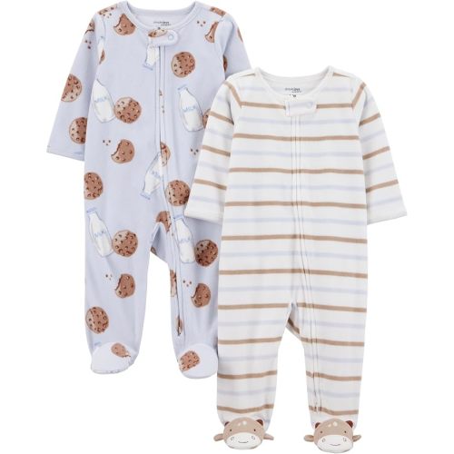 Simple Joys by Carter's Baby Boys 2-pack Fleece Footed Sleep and PlayBaby and Toddler Sleepers
