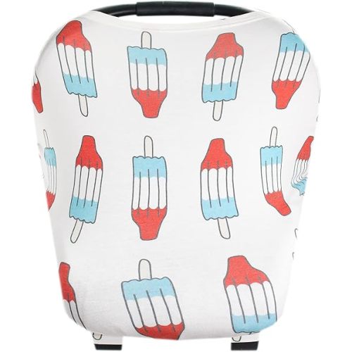 Copper Pearl Multi-Use Cover: Car Seat Covers, Nursing Cover, and Stroller Cover for Sun - Stretchy Fabric, All-Season Use, Stylish Designs, Easy Access for Moms - Rocket