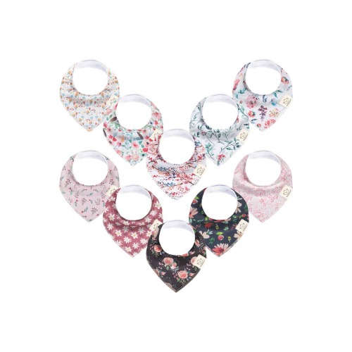 10-Pack Organic Bandana Bibs