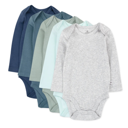 5-Pack Organic Cotton Long Sleeve Bodysuits | Honest Baby Clothing
