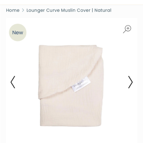 Lounger Curve Muslin Cover | Natural