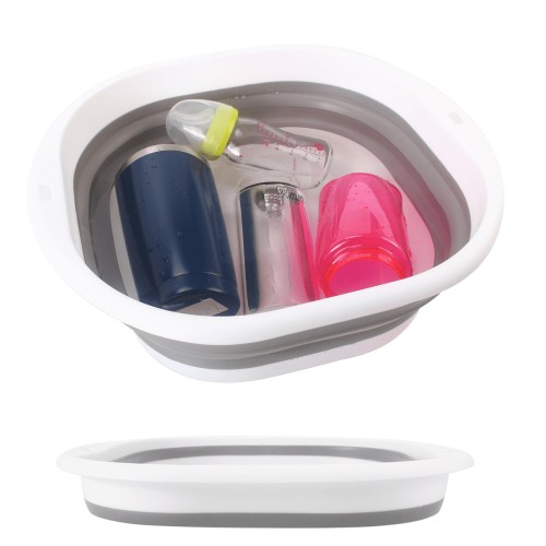 1pc Baby Bottle Wash Basin,Babyhood Multi-Purpose Collapsible Wash Basin,for Washing Baby Bottles and Breast Pump Parts,Reusable Baby Bottle Sink Basket for Home and Travel