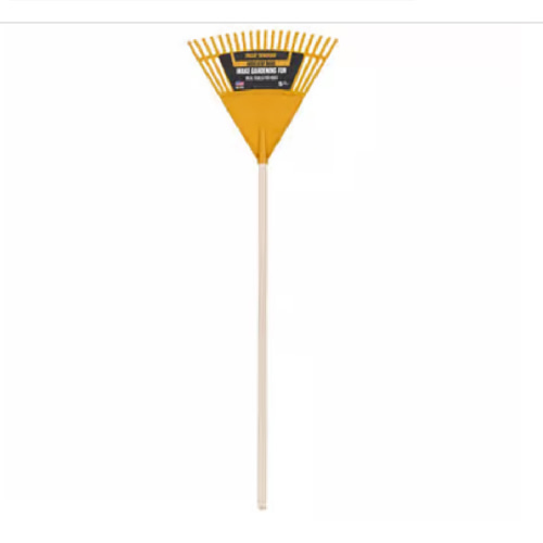 True Temper 55.75 in. 20 Tine Poly Kids Rake Wood Handle