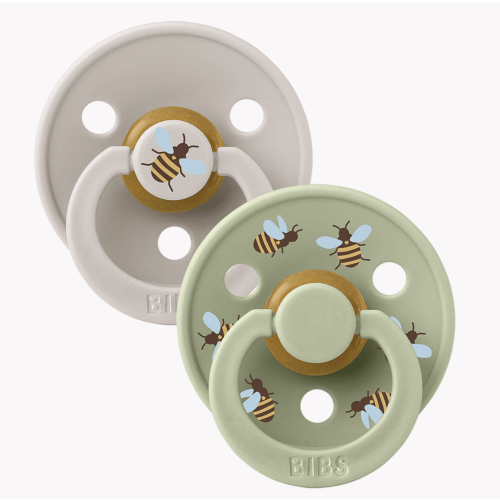STUDIO Colour Pacifiers 2 Pack Bumblebee - Mushroom/Sage – size 1