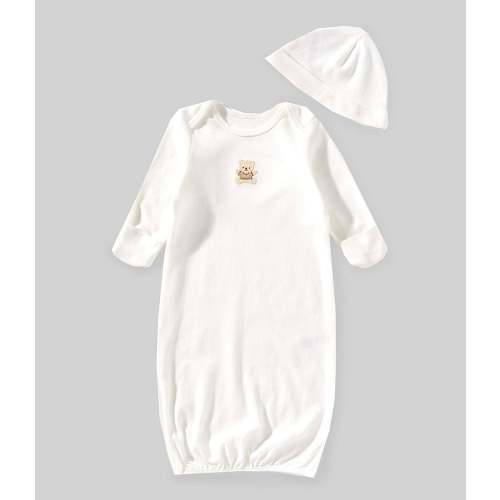 Little Me Baby Girls Gentle Bear Gown-Hat Set