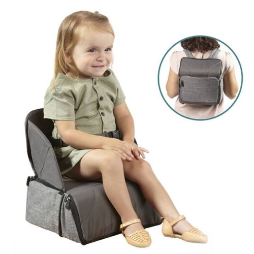 Contours Explore 2-in-1 Portable Booster Seat & Backpack Diaper Bag: Machine Washable, Slip-Resistant, 3-Point Harness