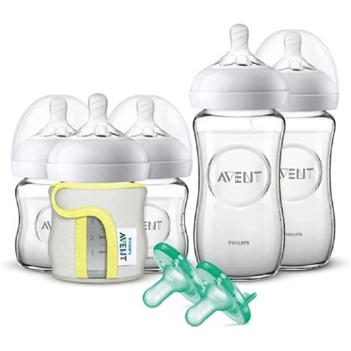 Philips Avent Natural Glass Bottle Baby Gift Set, SCD201/01