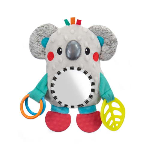 Sassy Koala Mirror Sensory Velcro Hanging Stroller Baby Toy 0 Months Old and Up