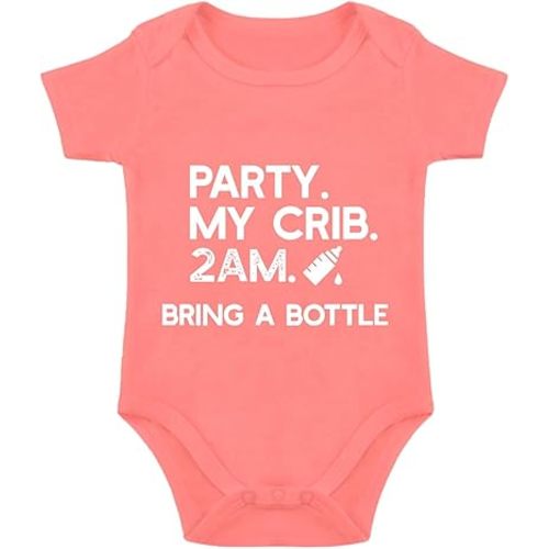 listery Party My Crib Bodysuit Funny Bodysuit Baby Sayings Baby Boy Clothes Party At My Crib 2 Am Bodysuits Baby Girl Clothes