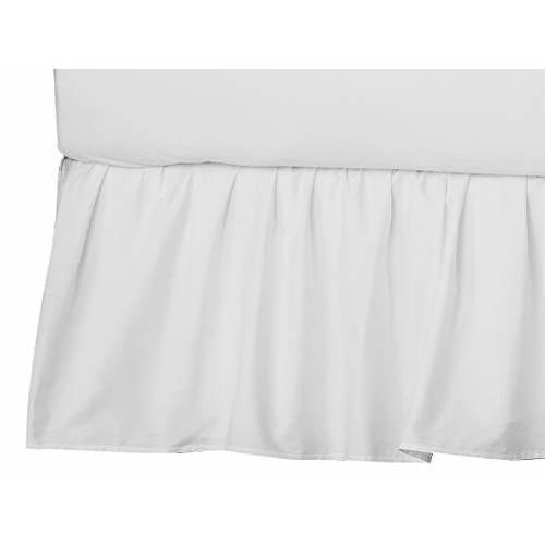 American Baby Company Ultra Soft Microfiber Ruffled Porta/Mini-Crib Skirt, White, for Boys and Girls