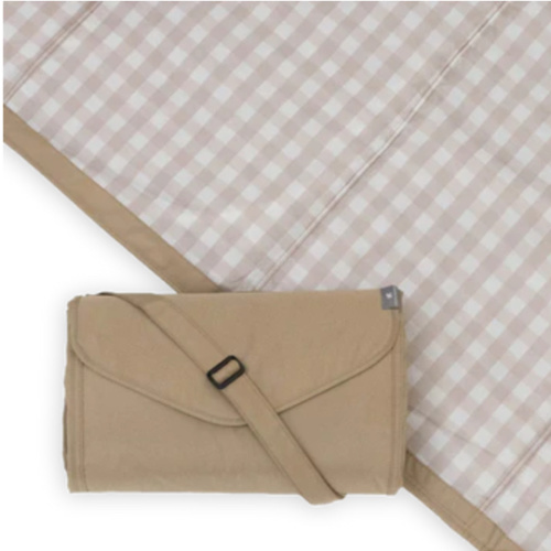 Outdoor Blanket - Beige Buffalo Check