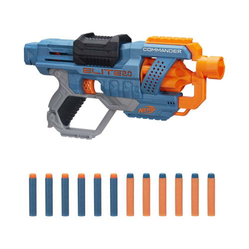Nerf Elite 2.0 Commander RD-6 Blaster, 12 Darts, 6-Dart Drum, Outdoor Kids Toys, Ages 8+
