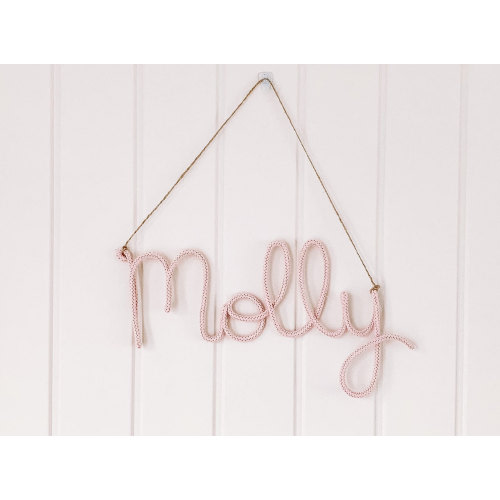 Kids Bedroom Door Sign Hanging - Door Name Sign for Kids Room - Wire Sign for Bedroom Door - Girls Room Home Decor Gift