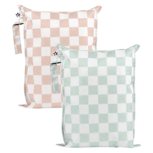 Tiny Twinkle Waterproof Wet Dry Bags | 2-Pack Set | Baby & Toddler Bags for Swim, Diapers and Travel