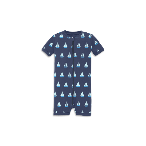 Baby Organic Zip Shortie In Set Sail, 9-12M