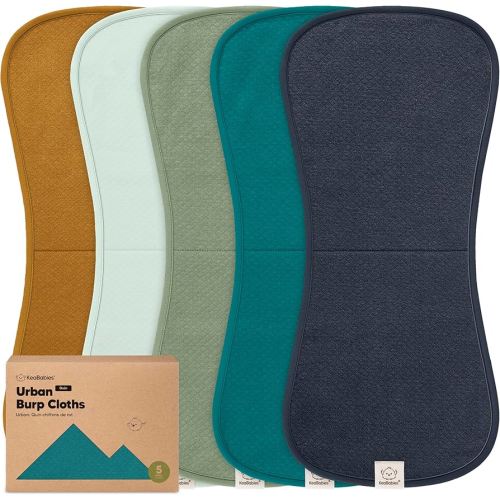 KeaBabies 5-Pack Organic Burp Cloths Baby Girl, Boy - Extra Large, Absorbent Baby Burp Cloths, Soft Burping Cloths for Babies, Newborn Burp Clothes, Cotton Burp Rags, Thick Burp Cloth (Eclipse/Quin)