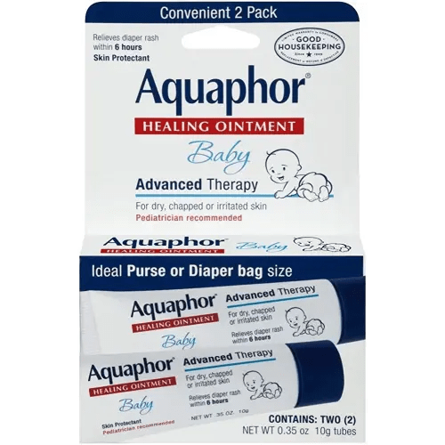 Aquaphor Baby Healing Ointment 0.35 Ounce 2 Count (10ml) (2 Pack)