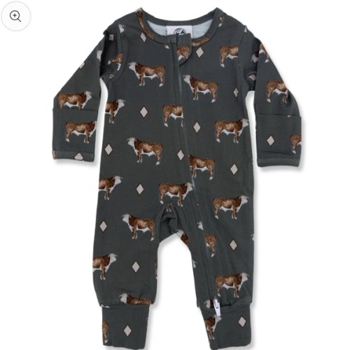 Hereford Bull Folding Feet Jammies – Cowkid Clothing Company