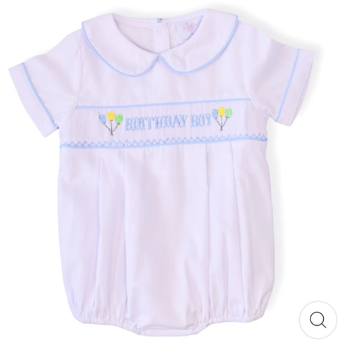 Birthday Boy Smocked Bubble