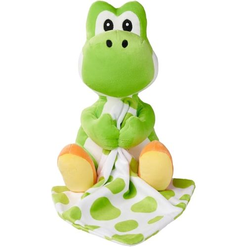 Simba My Mario Baby Yoshi Plush with Blanket – 9-Inch Soft Comfort Toy for Infants & Toddlers, Cuddly Dino Snuggle Buddy Toys