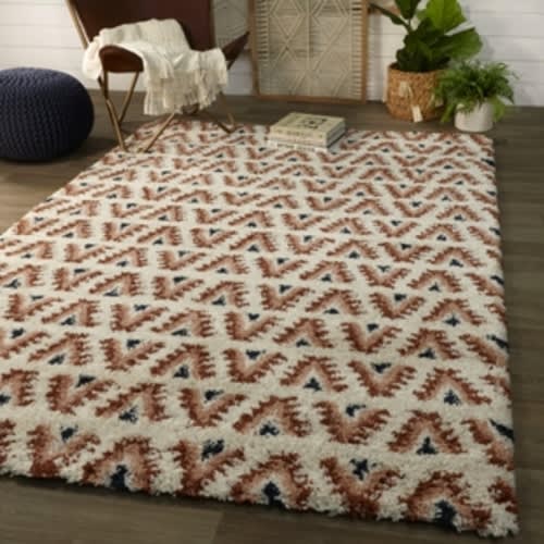 Baxton Studio Hadley Southwestern Shag 5' 3" x 7' Area Rug